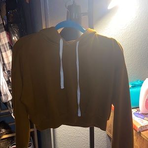 Cropped hooded sweatshirt